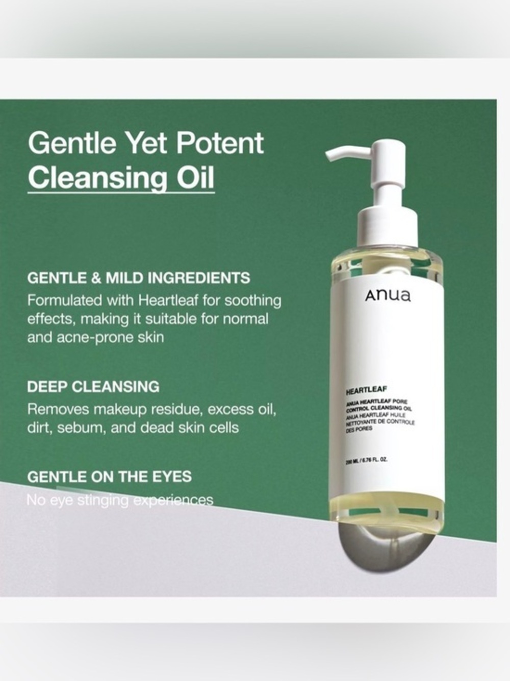 Anua Heartleaf Gentle Yet Potent Cleansing Oil — Korean Skin care